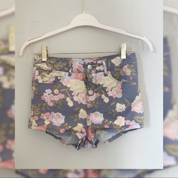 H&M Pants - H&M Floral Denim Shorts NWOT